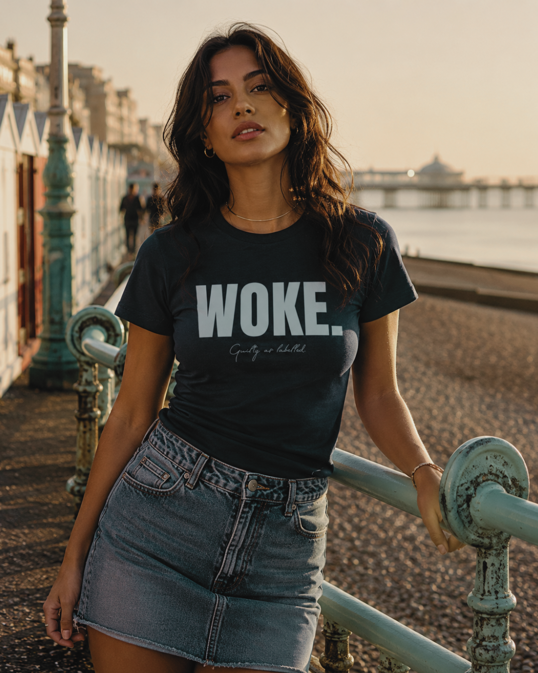 "WOKE" FITTED LADIES SHIRT