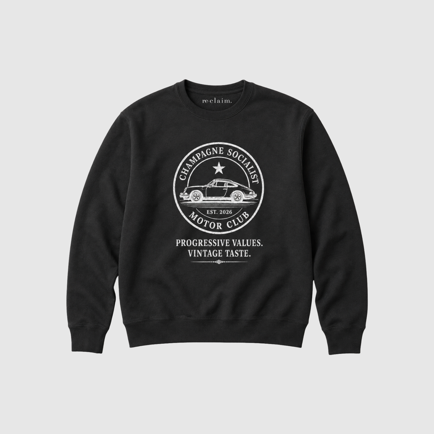 "CHAMPAGNE SOCIALIST MOTOR CLUB" ORGANIC T-SHIRT - Organic Basic Unisex Sweatshirt