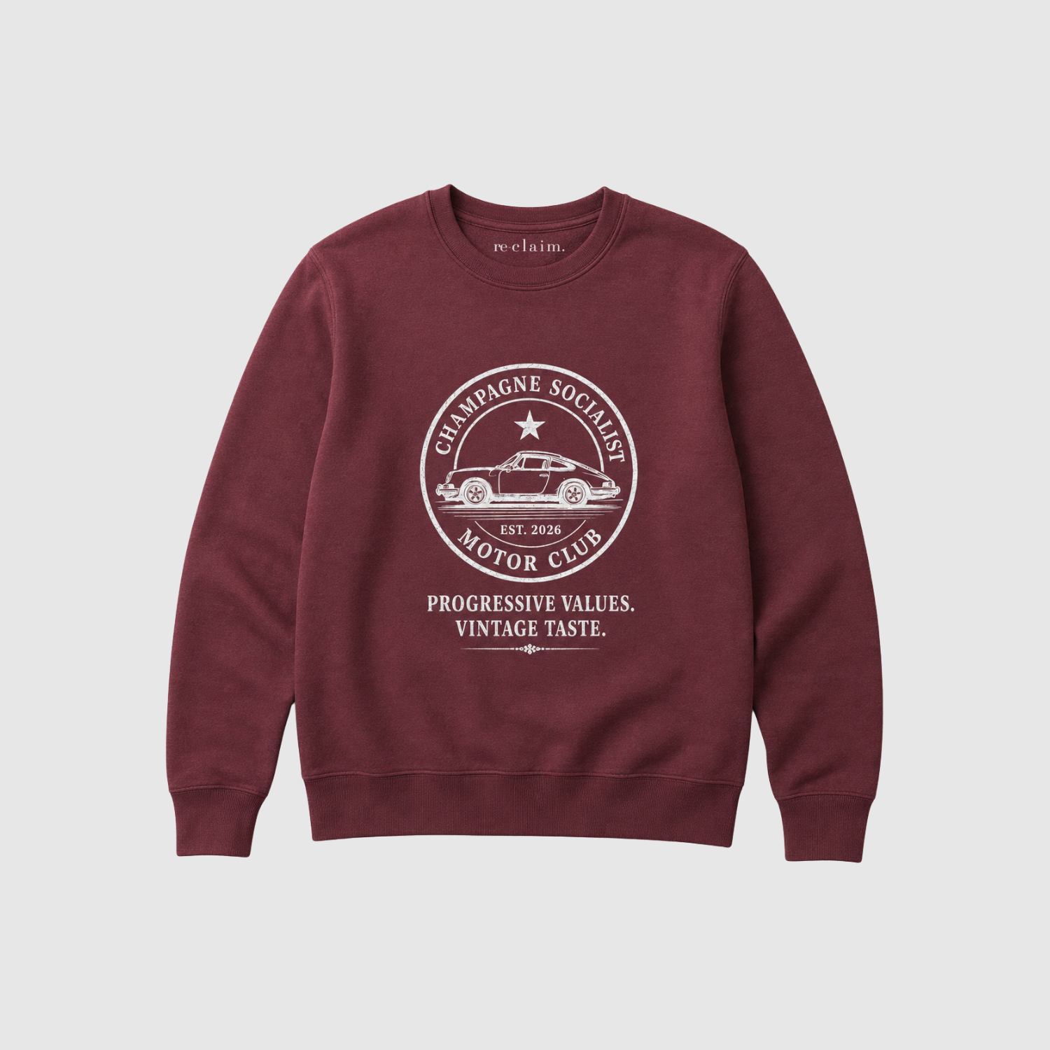 "CHAMPAGNE SOCIALIST MOTOR CLUB" ORGANIC T-SHIRT - Organic Basic Unisex Sweatshirt