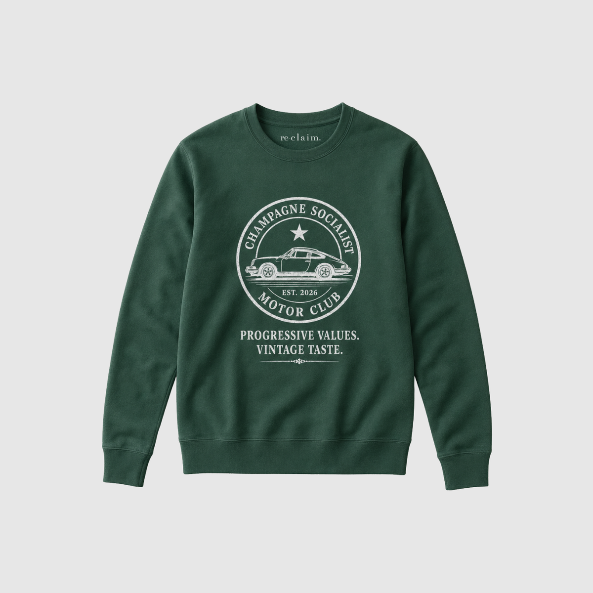 "CHAMPAGNE SOCIALIST MOTOR CLUB" ORGANIC T-SHIRT - Organic Basic Unisex Sweatshirt