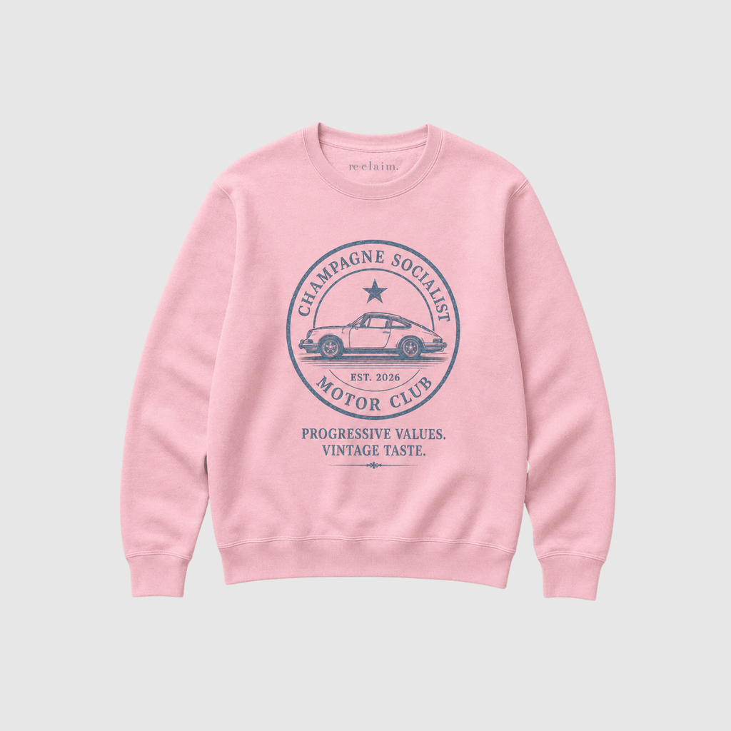 "CHAMPAGNE SOCIALIST MOTOR CLUB" ORGANIC T-SHIRT - Organic Basic Unisex Sweatshirt