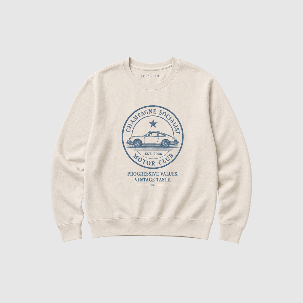 "CHAMPAGNE SOCIALIST MOTOR CLUB" ORGANIC T-SHIRT - Organic Basic Unisex Sweatshirt