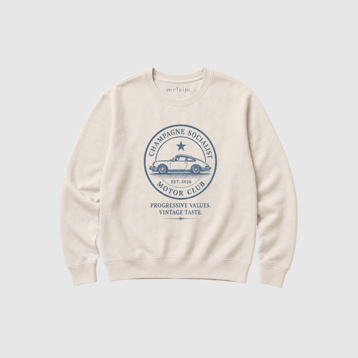 "CHAMPAGNE SOCIALIST MOTOR CLUB" ORGANIC T-SHIRT - Organic Basic Unisex Sweatshirt
