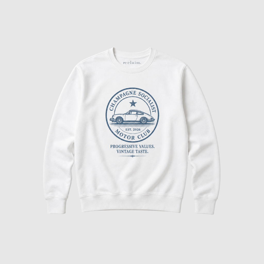 "CHAMPAGNE SOCIALIST MOTOR CLUB" ORGANIC T-SHIRT - Organic Basic Unisex Sweatshirt