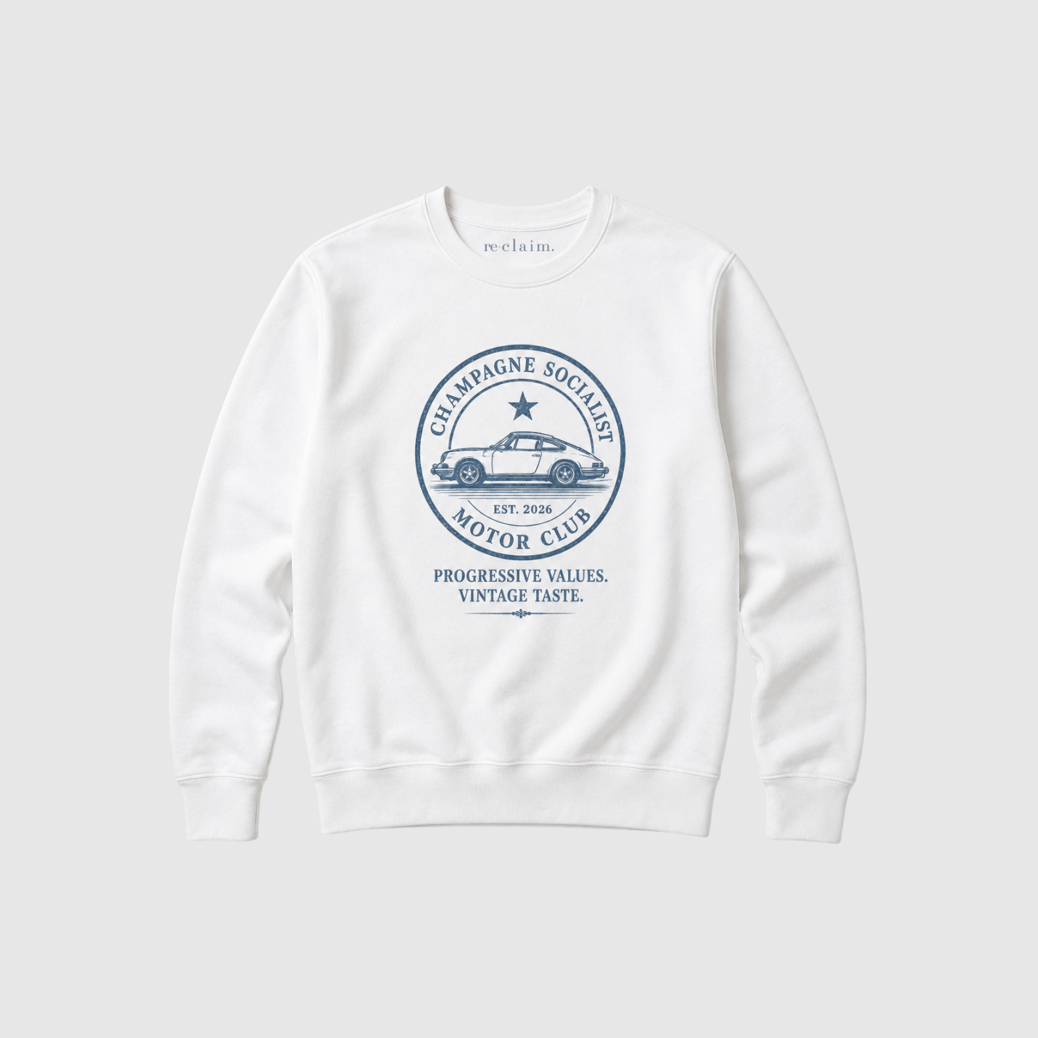 "CHAMPAGNE SOCIALIST MOTOR CLUB" ORGANIC T-SHIRT - Organic Basic Unisex Sweatshirt