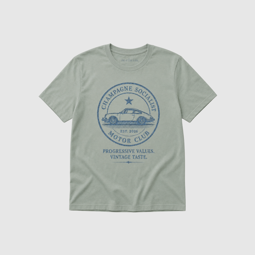 "CHAMPAGNE SOCIALIST MOTOR CLUB" ORGANIC T-SHIRT - Organic Shirt