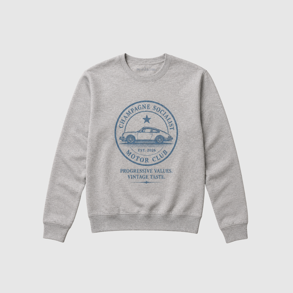 "CHAMPAGNE SOCIALIST MOTOR CLUB" ORGANIC T-SHIRT - Organic Basic Unisex Sweatshirt