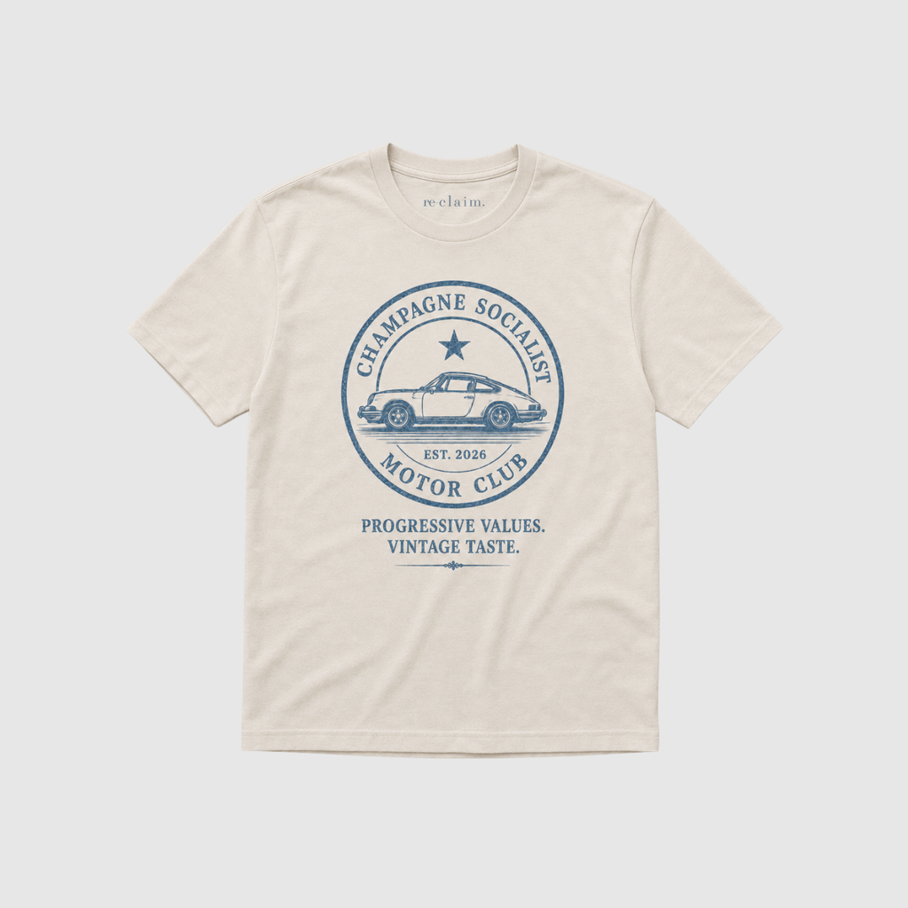 "CHAMPAGNE SOCIALIST MOTOR CLUB" ORGANIC T-SHIRT - Organic Shirt