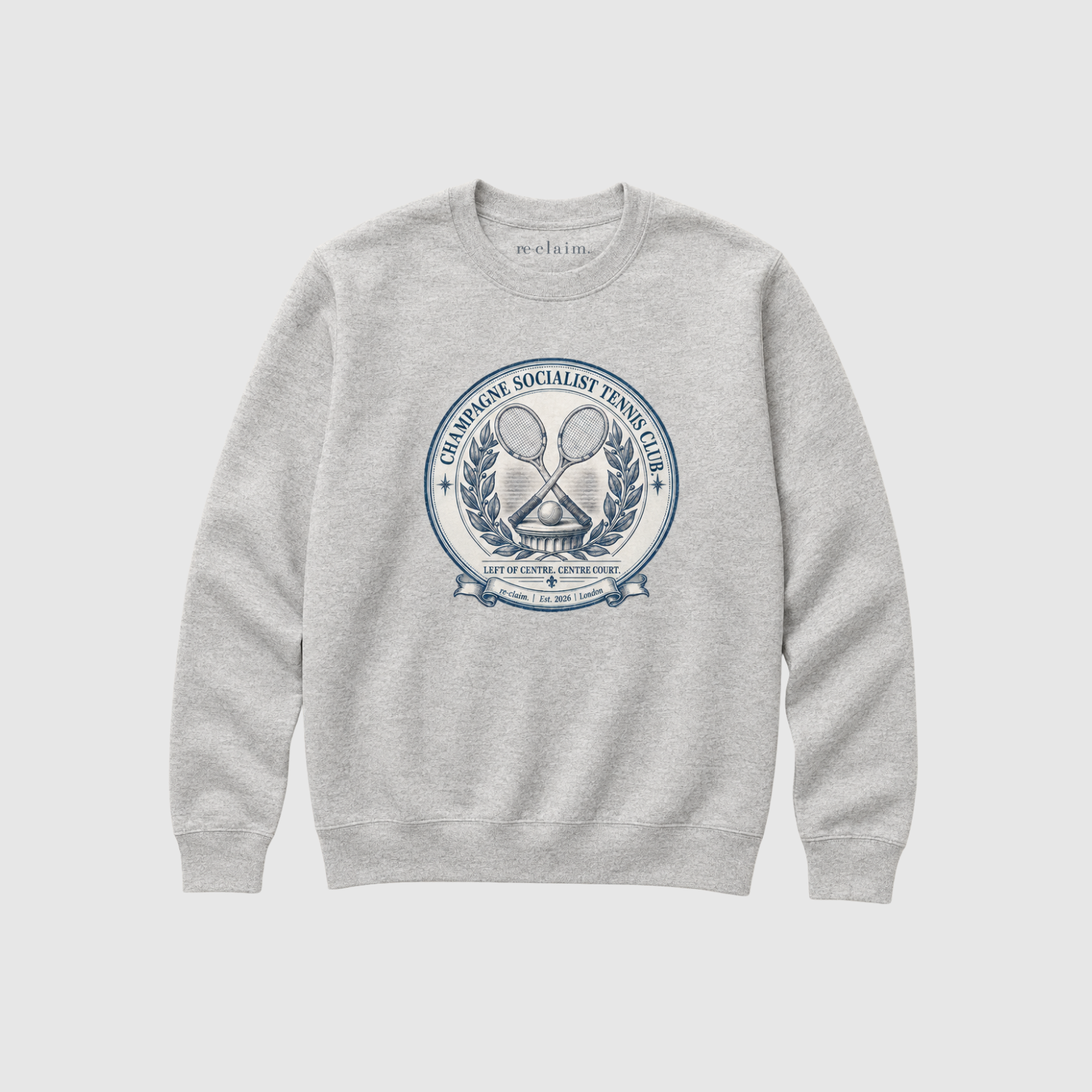 "CHAMPAGNE SOCIALIST TENNIS CLUB" ORGANIC SWEATSHIRT