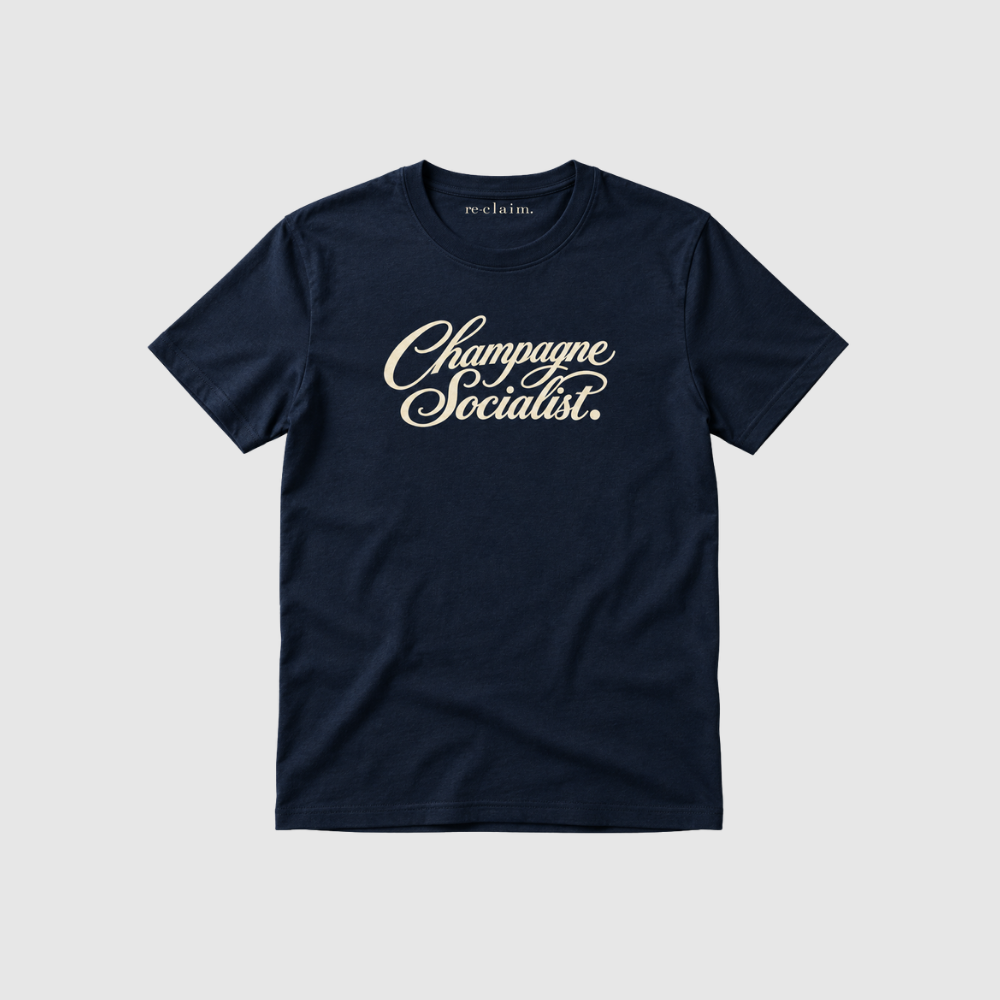 "CHAMPAGNE SOCIALIST" ORGANIC T-SHIRT