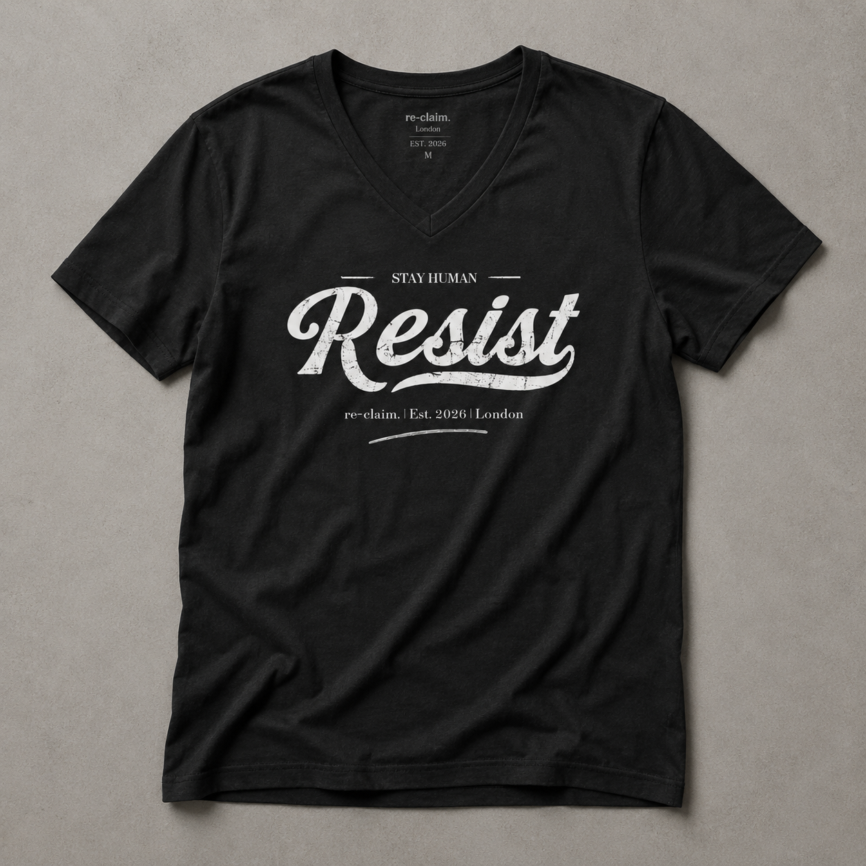"RESIST" - Mens Organic V-Neck Shirt
