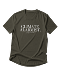 "CLIMATE ALARMIST." T-SHIRT