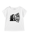 "EAT THE SUPER RICH" WOMENS EXTENDED SHOULDER T-SHIRT