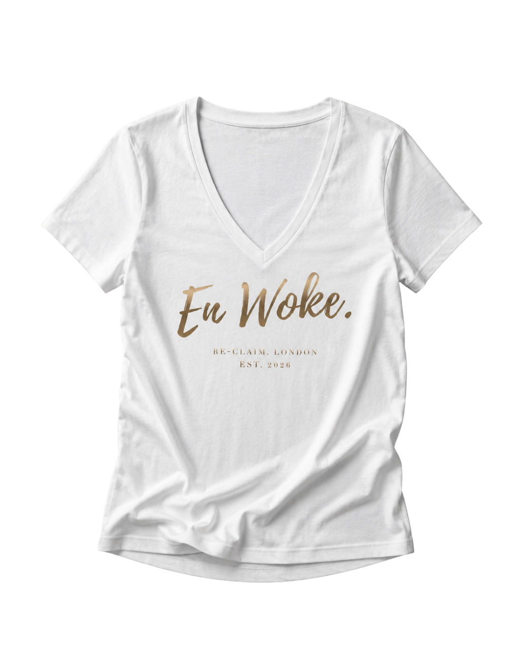 "EN WOKE" LADIES V-NECK SHIRT