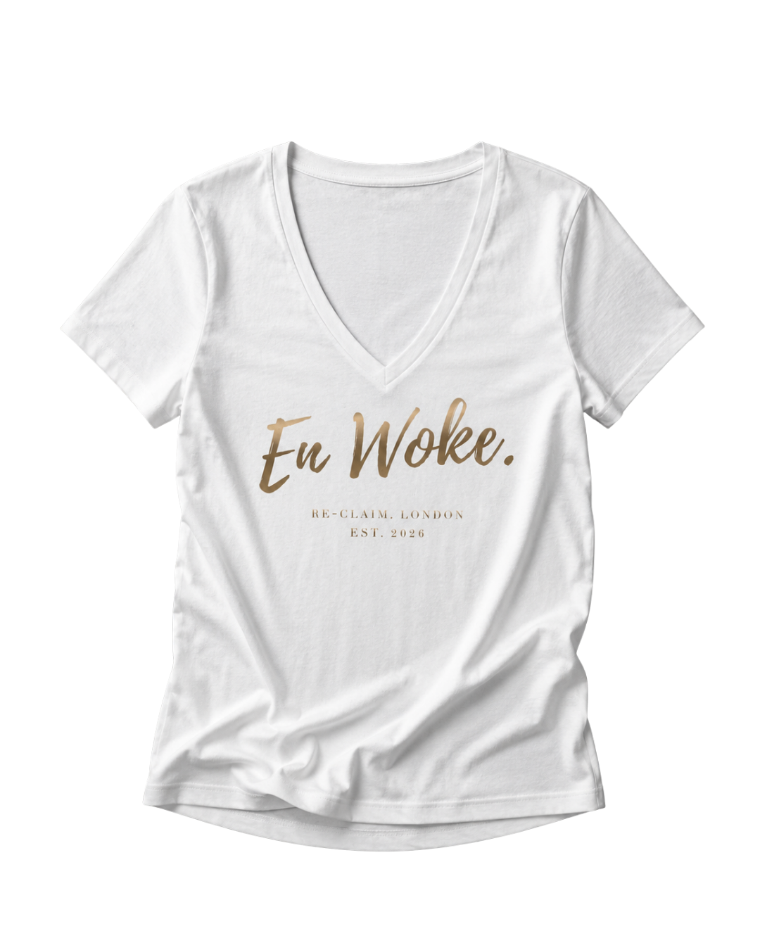 "EN WOKE" LADIES V-NECK SHIRT