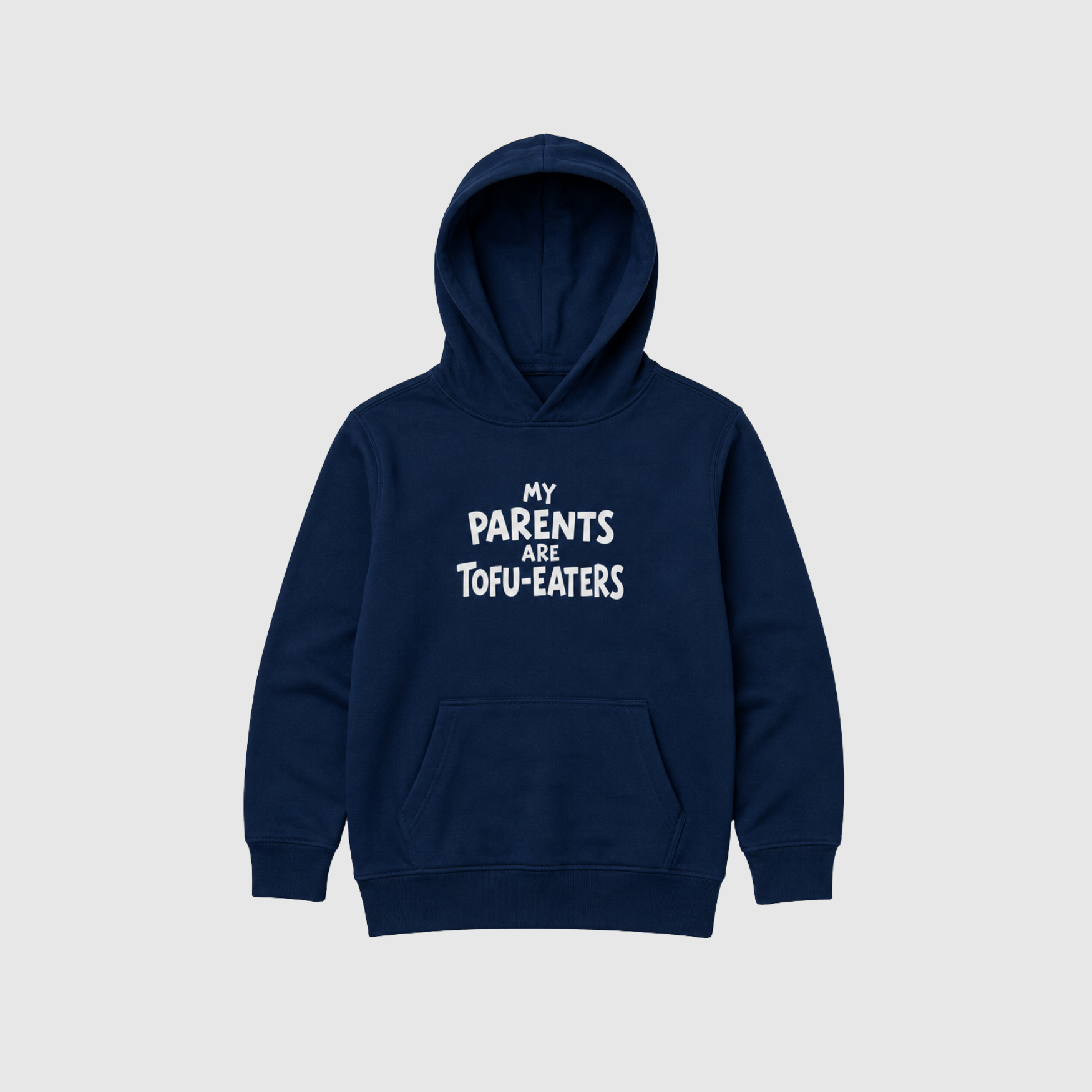 "MY PARENTS ARE TOFU-EATERS" KIDS BIO HOODIE