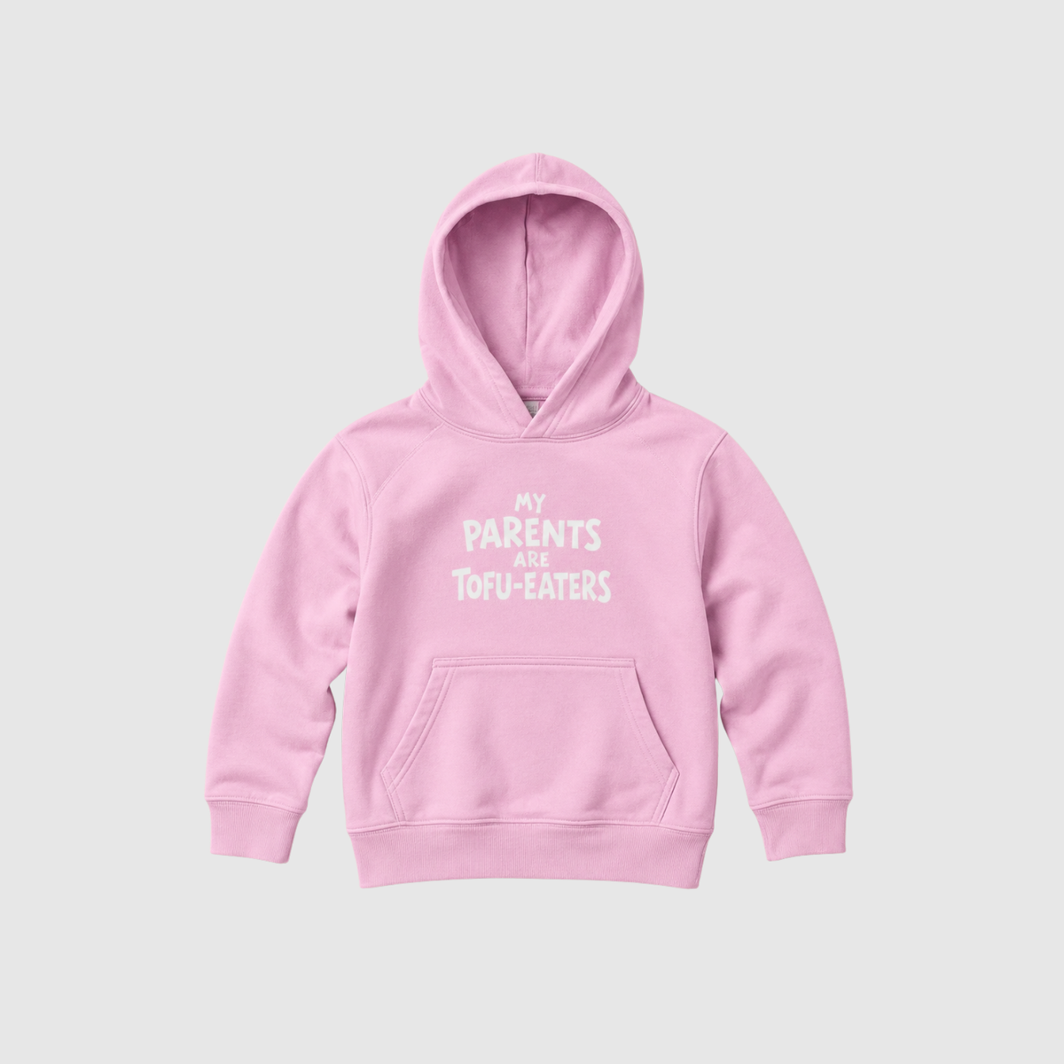 "MY PARENTS ARE TOFU-EATERS" KIDS BIO HOODIE