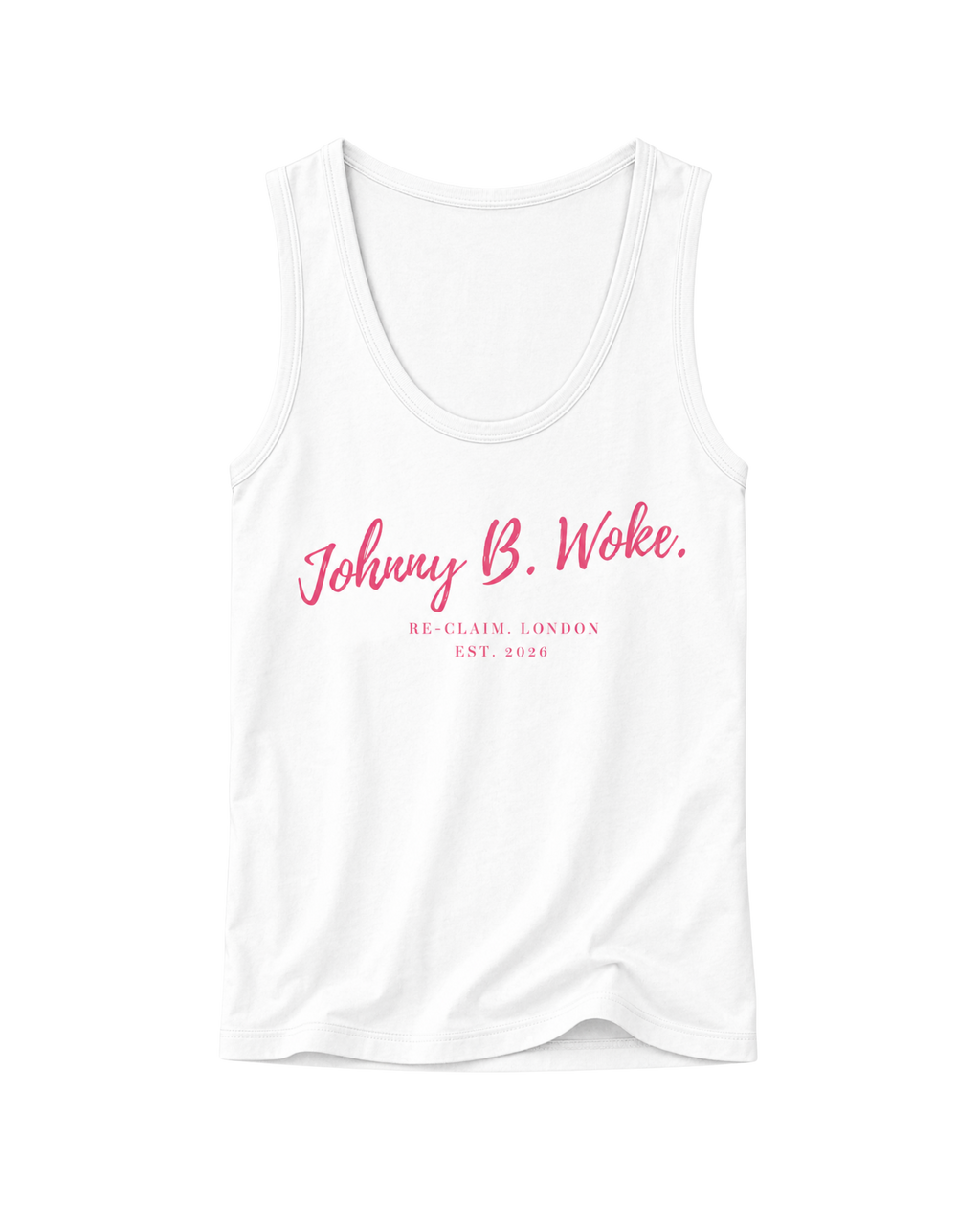 "JOHNNY B. WOKE." LADIES FITTED TANK TOP