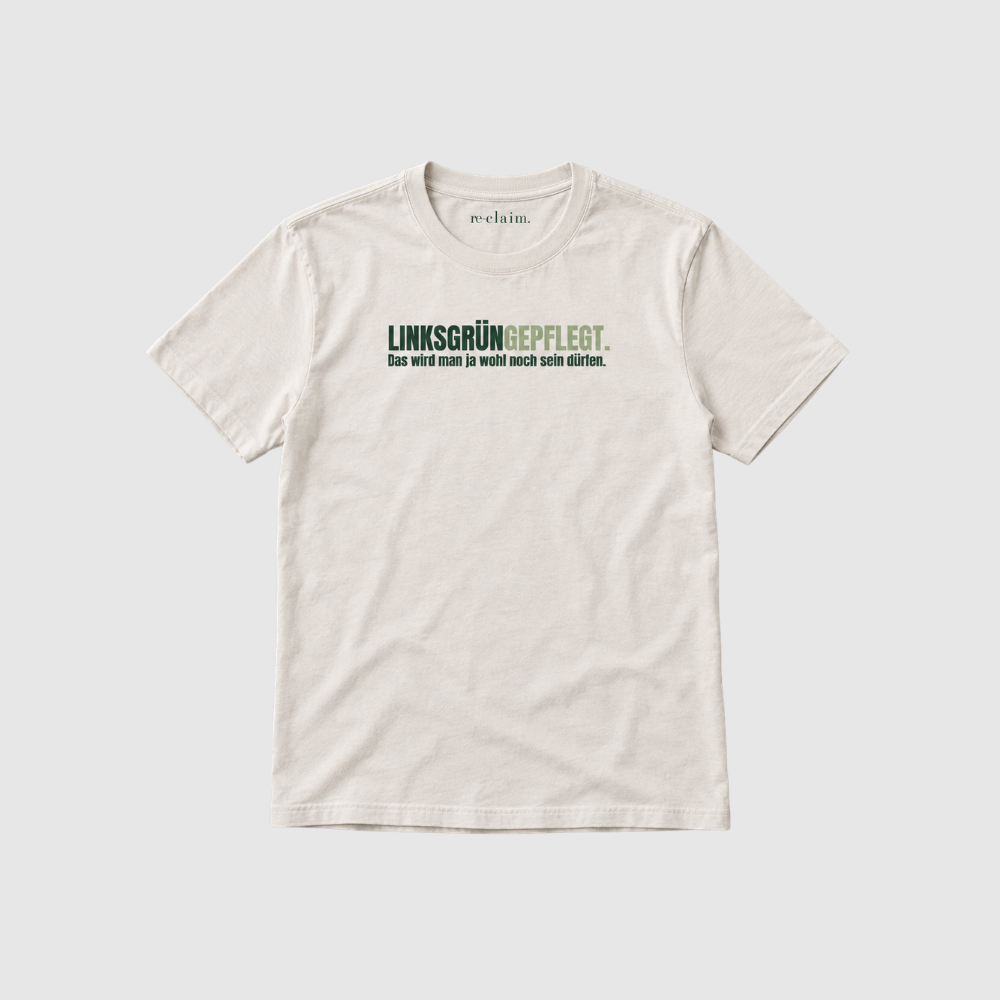 "LINKSGRÜNGEPFLEGT." ORGANIC T-SHIRT