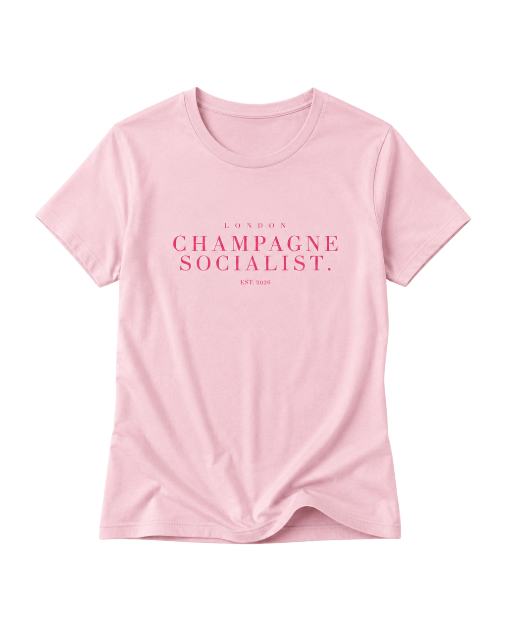"LONDON CHAMPAGNE SOCIALIST." FITTED LADIES SHIRT