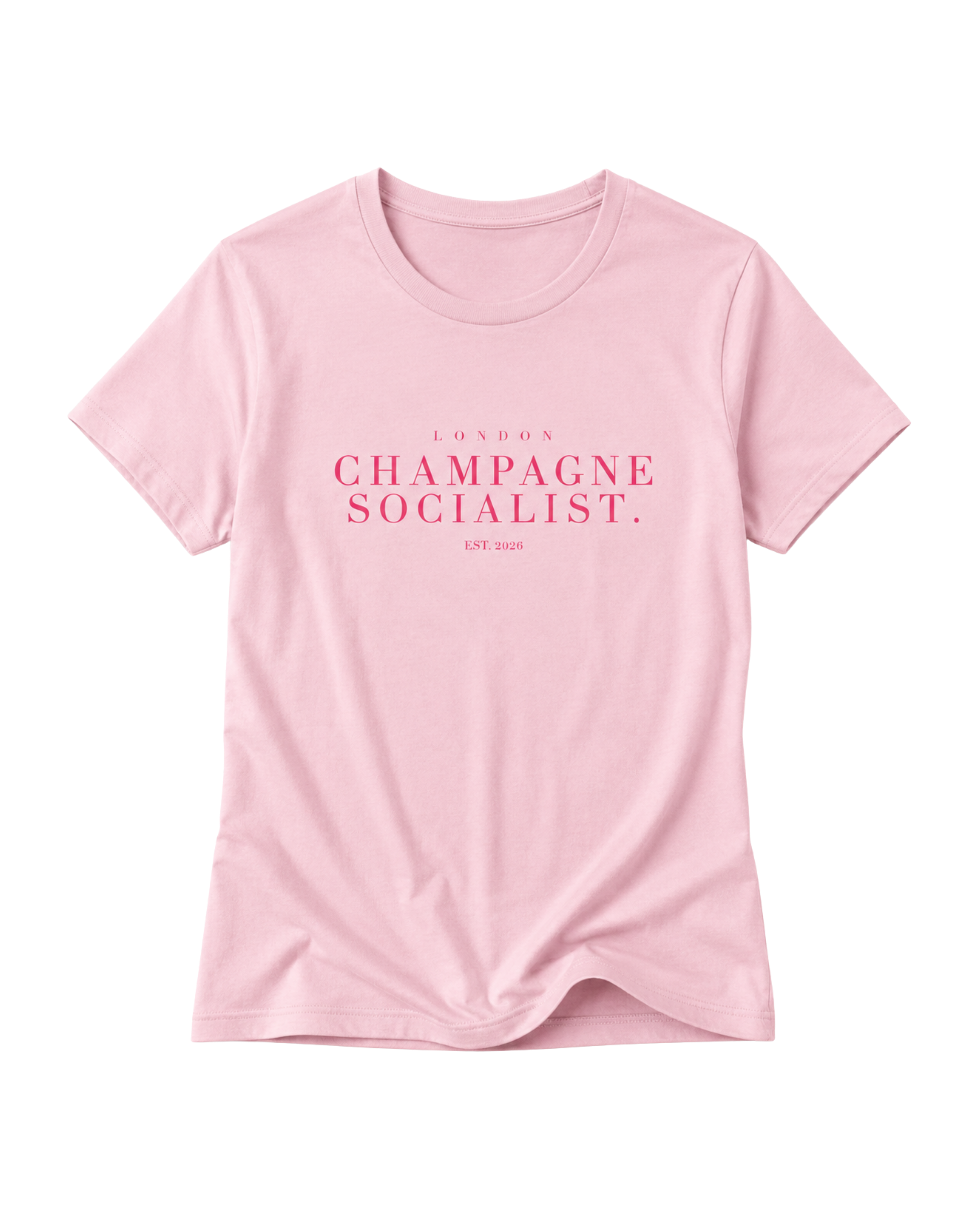 "LONDON CHAMPAGNE SOCIALIST." FITTED LADIES SHIRT