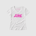 "RE-CLAIM LOVE" ORGANIC WOMEN V-NECK SHIRT - Ladies V-Neck Shirt