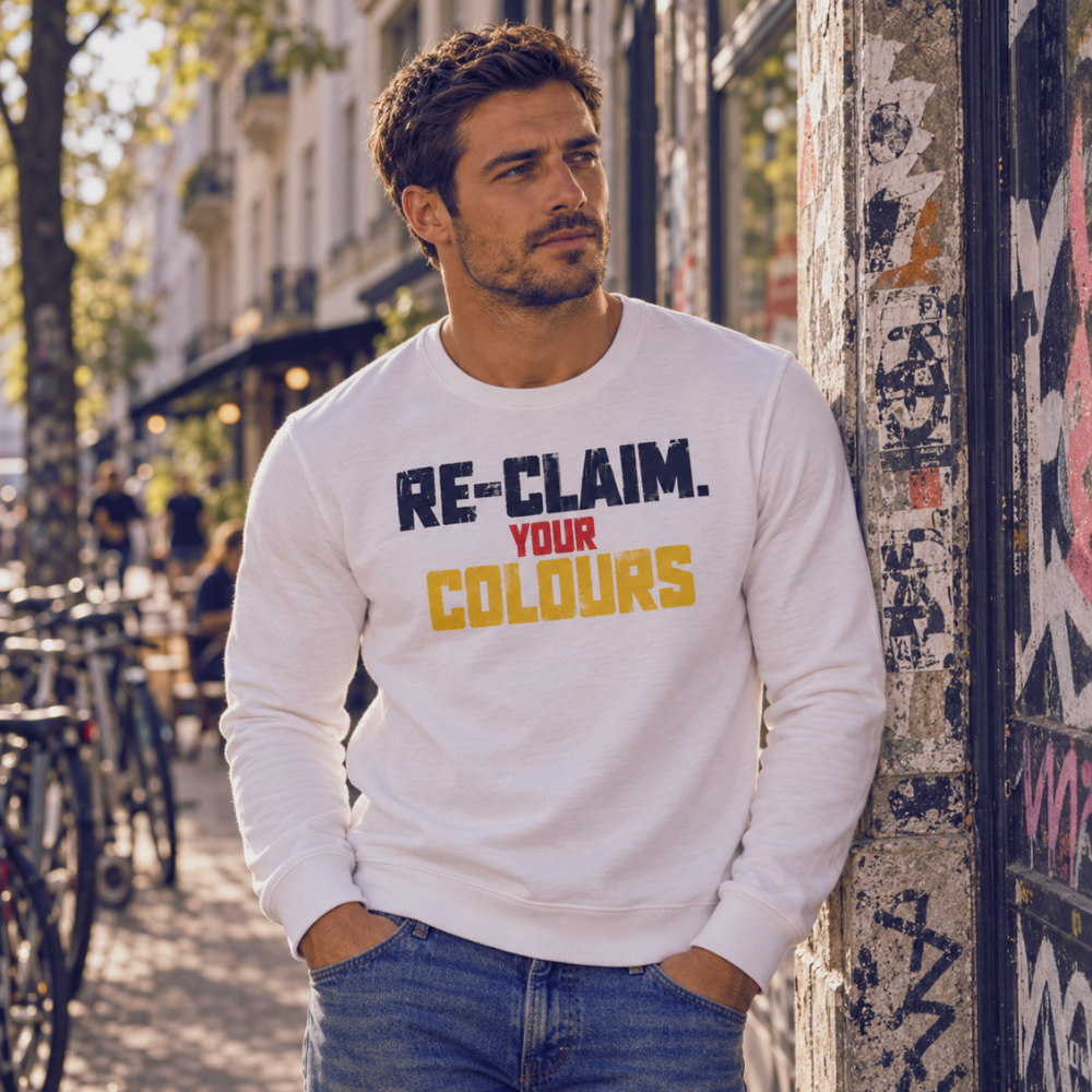 "RE-CLAIM. YOUR COLOURS" ORGANIC SWEATSHIRT