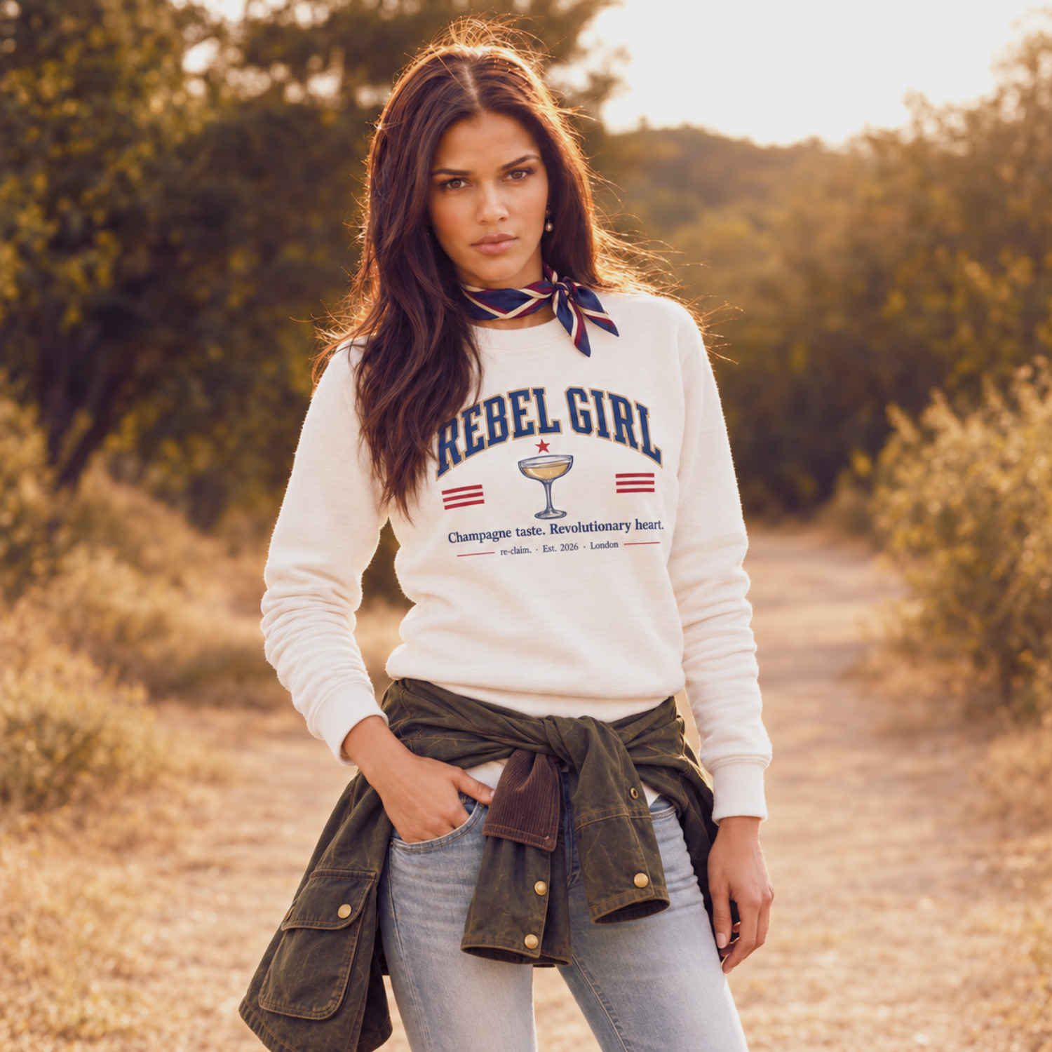 "REBEL GIRL" LADIES ORGANIC SWEATSHIRT