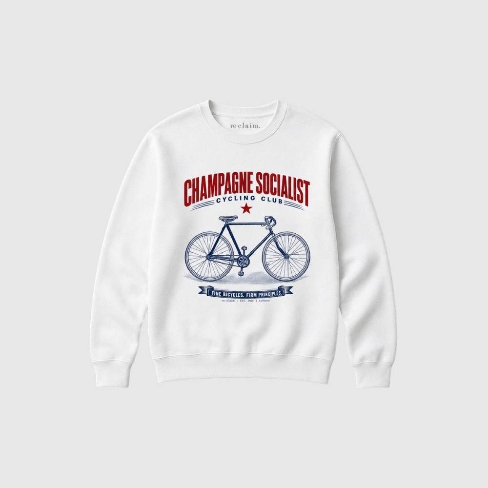 "CHAMPAGNE SOCIALIST CYCLING CLUB"  MEN ORGANIC SWEATSHIRT