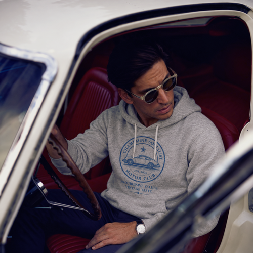 "CHAMPAGNE SOCIALIST MOTOR CLUB" ORGANIC HOODIE
