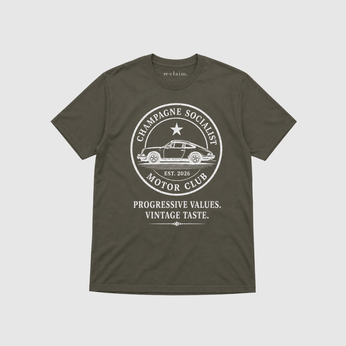 "CHAMPAGNE SOCIALIST MOTOR CLUB" ORGANIC T-SHIRT - Organic Shirt