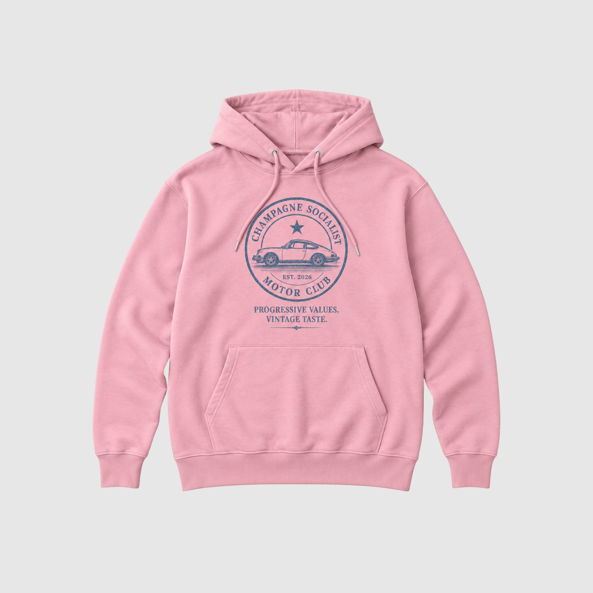 "CHAMPAGNE SOCIALIST MOTOR CLUB" ORGANIC HOODIE