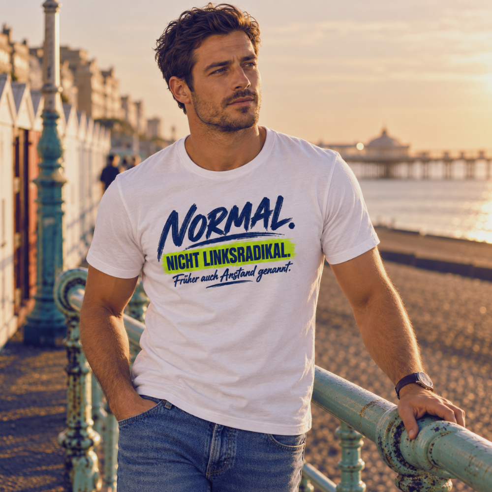 "NORMAL, NICHT LINKSRADIKAL" ORGANIC T-SHIRT