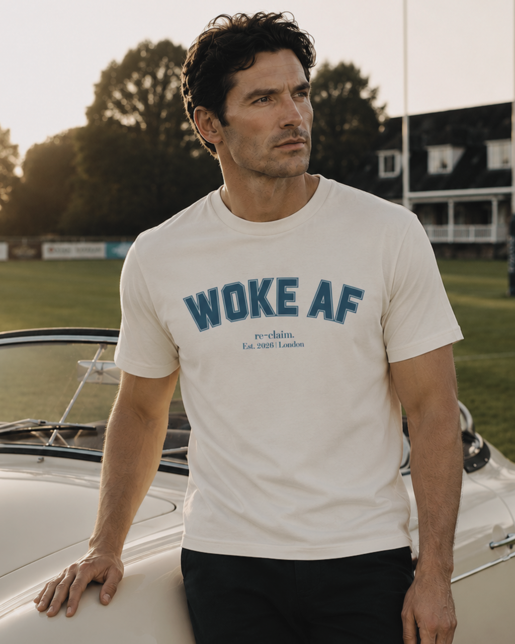 "WOKE AF" ORGANIC MENS T-SHIRT
