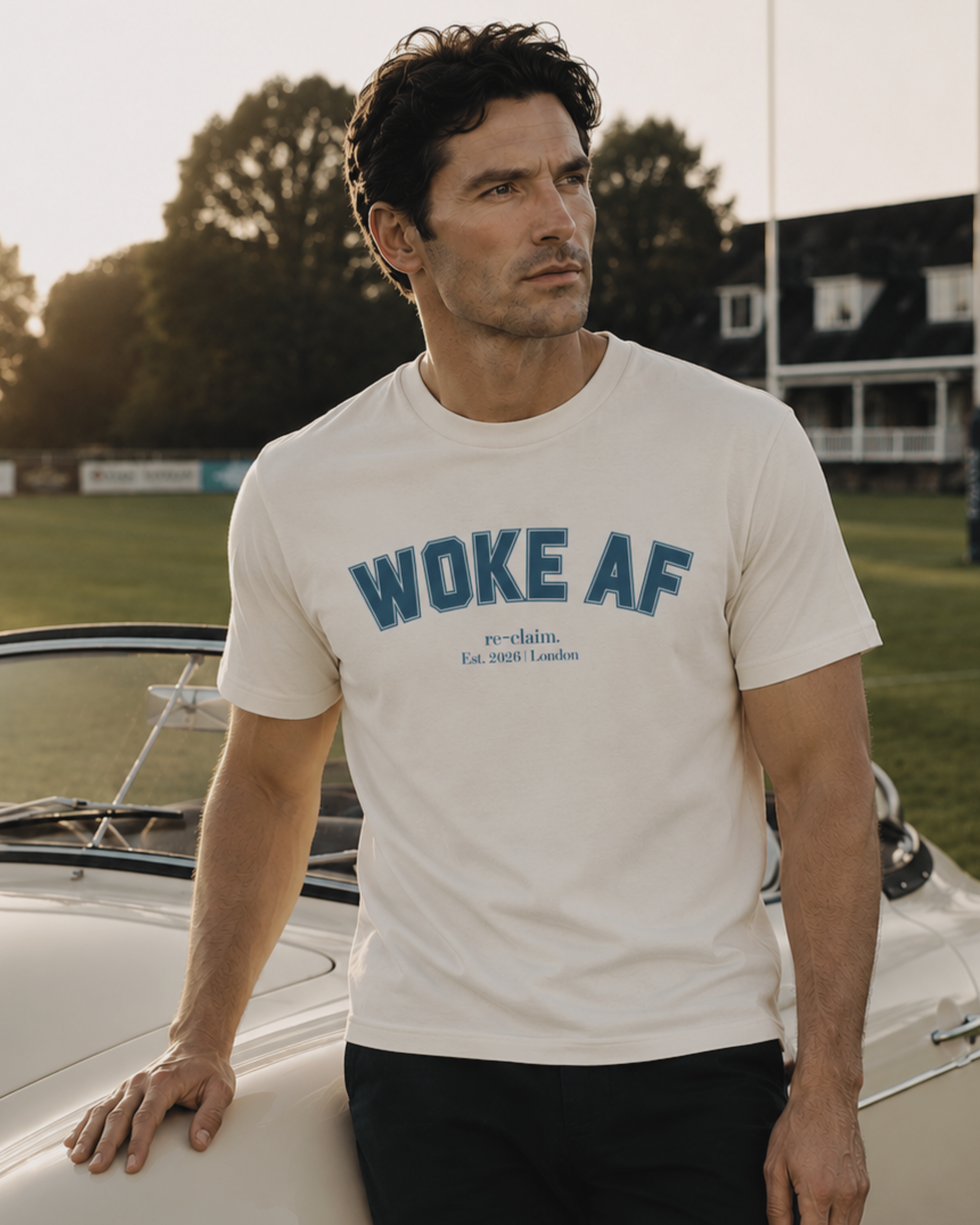 "WOKE AF" ORGANIC MENS T-SHIRT