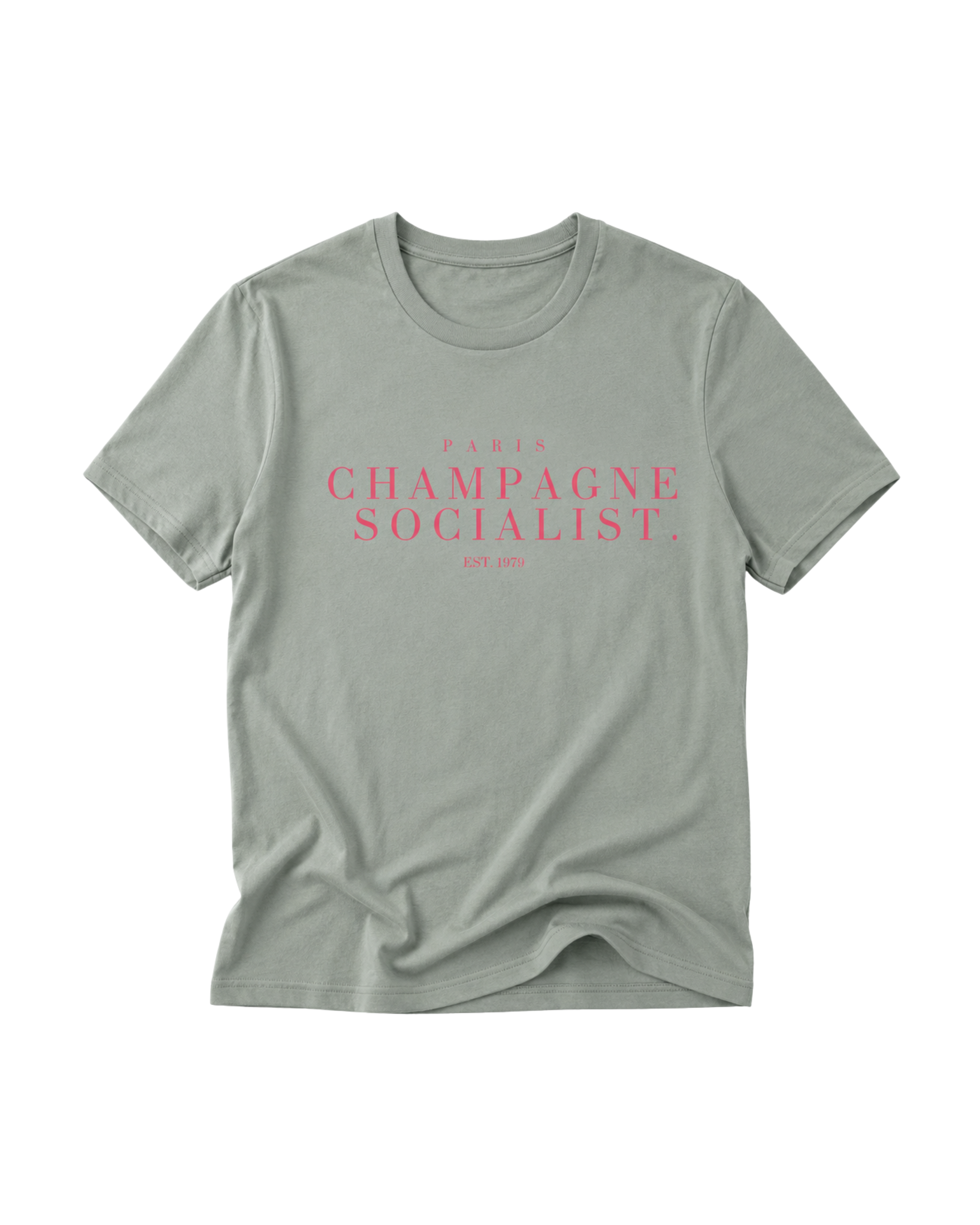 "PARIS CHAMPAGNE SOCIALIST." FITTED LADIES SHIRT