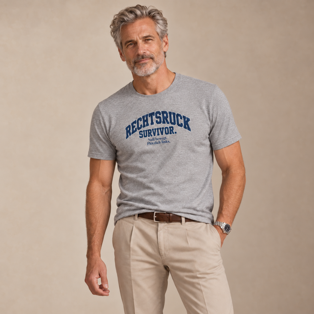 RECHTSRUCK-SURVIVOR. ORGANIC T-SHIRT