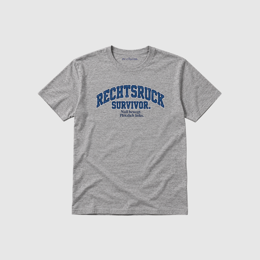 RECHTSRUCK-SURVIVOR. ORGANIC T-SHIRT