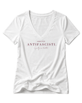 "SIAMO TUTTI ANTIFASCISTI." LADIES V-NECK SHIRT