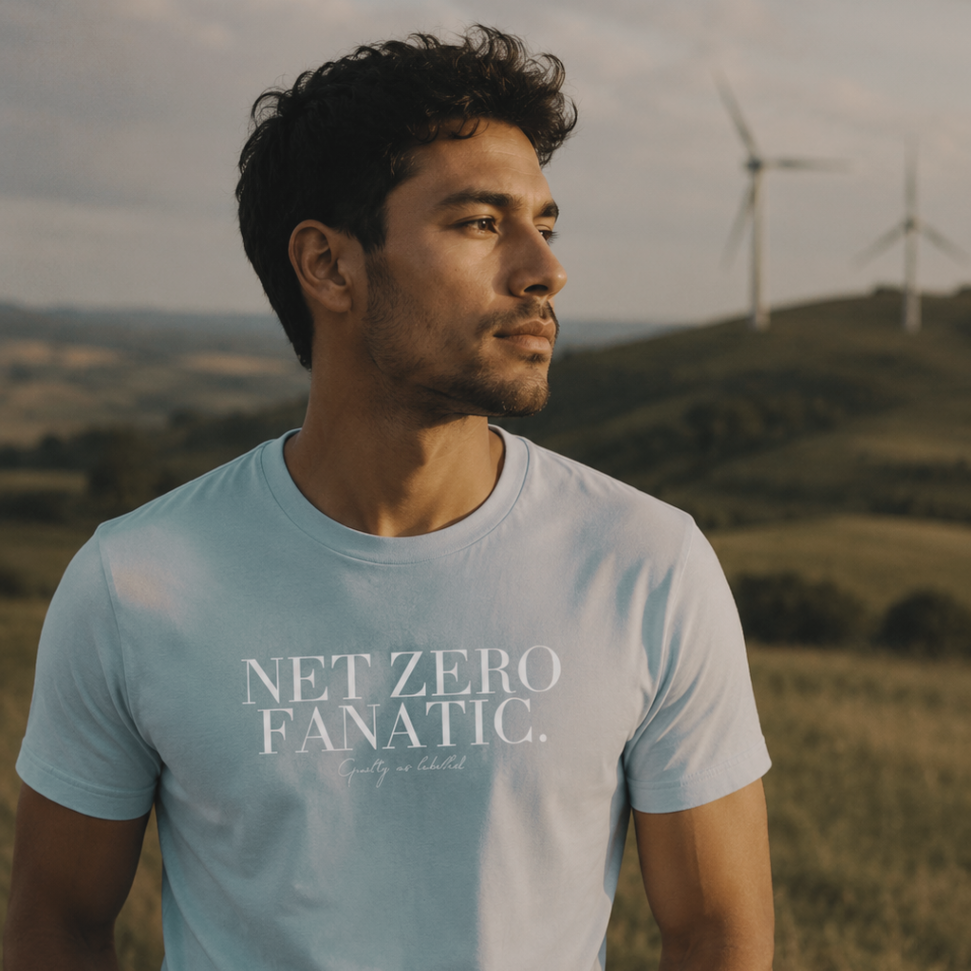 "NET ZERO FANATIC." T-SHIRT