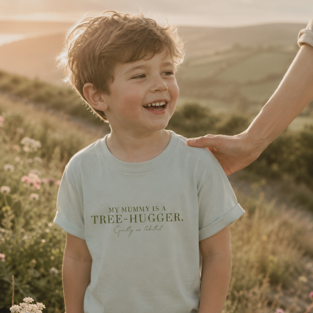 "MY MUMMY IS A TREE-HUGGER." KIDS SHIRT