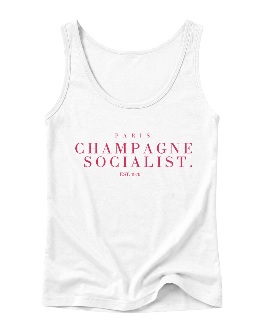 "PARIS CHAMPAGNE SOCIALIST." LADIES TANK TOP