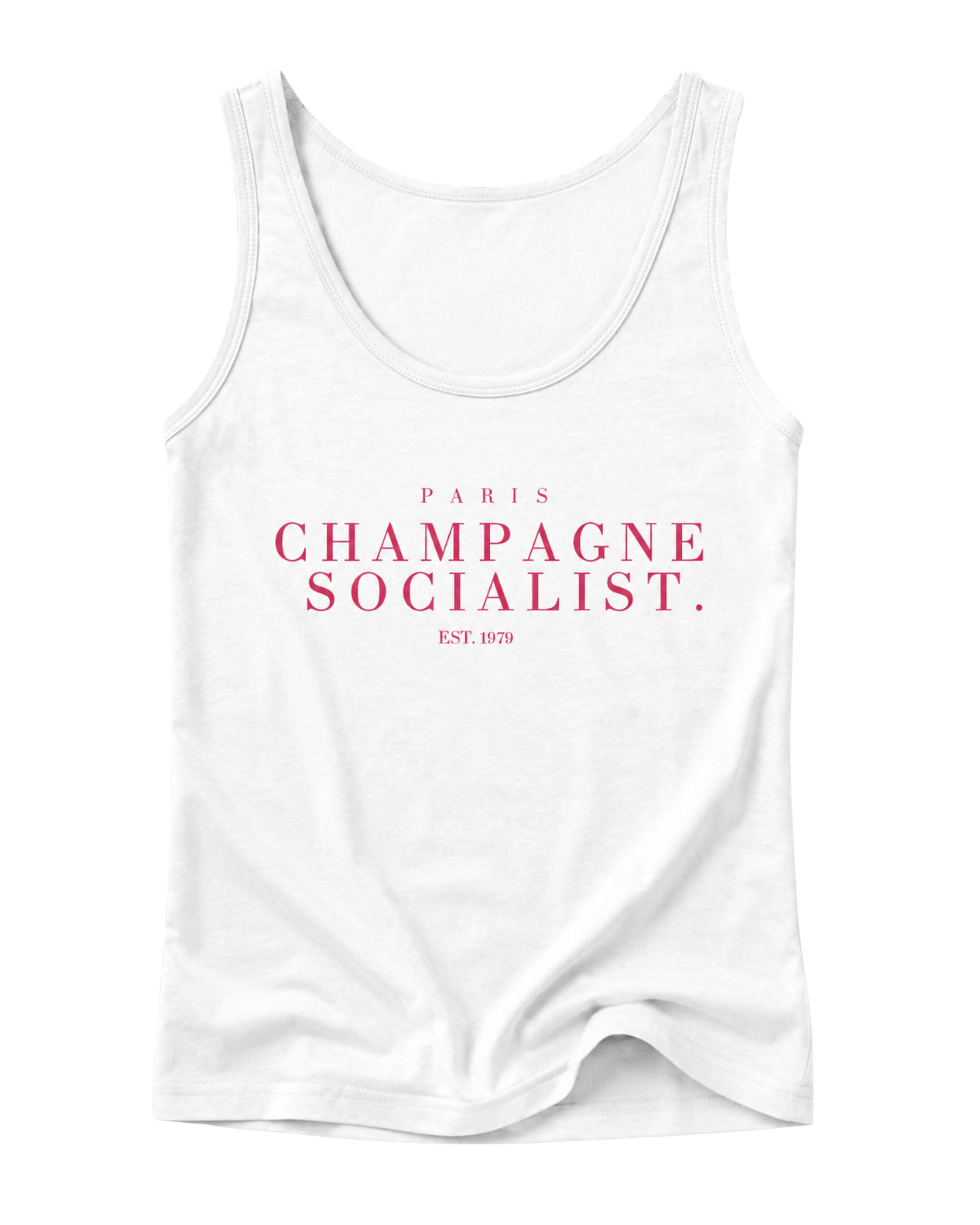 "PARIS CHAMPAGNE SOCIALIST." LADIES TANK TOP