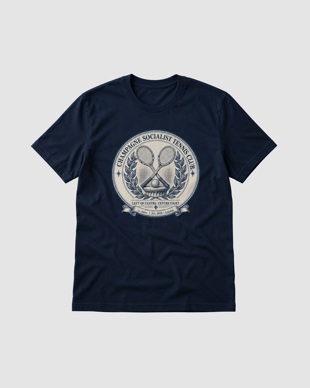 "CHAMPAGNE SOCIALIST TENNIS CLUB" ORGANIC SHIRT