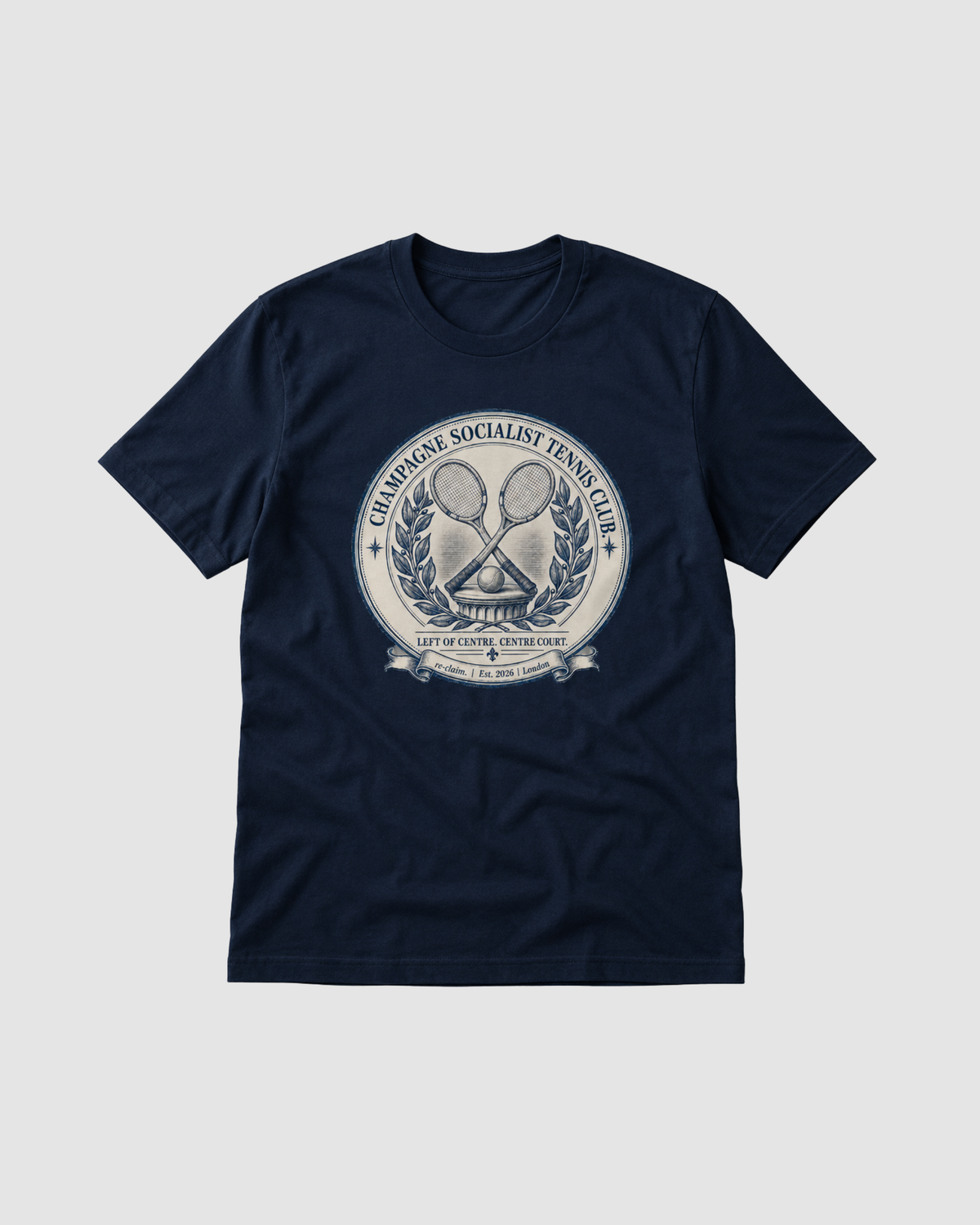 "CHAMPAGNE SOCIALIST TENNIS CLUB" ORGANIC SHIRT