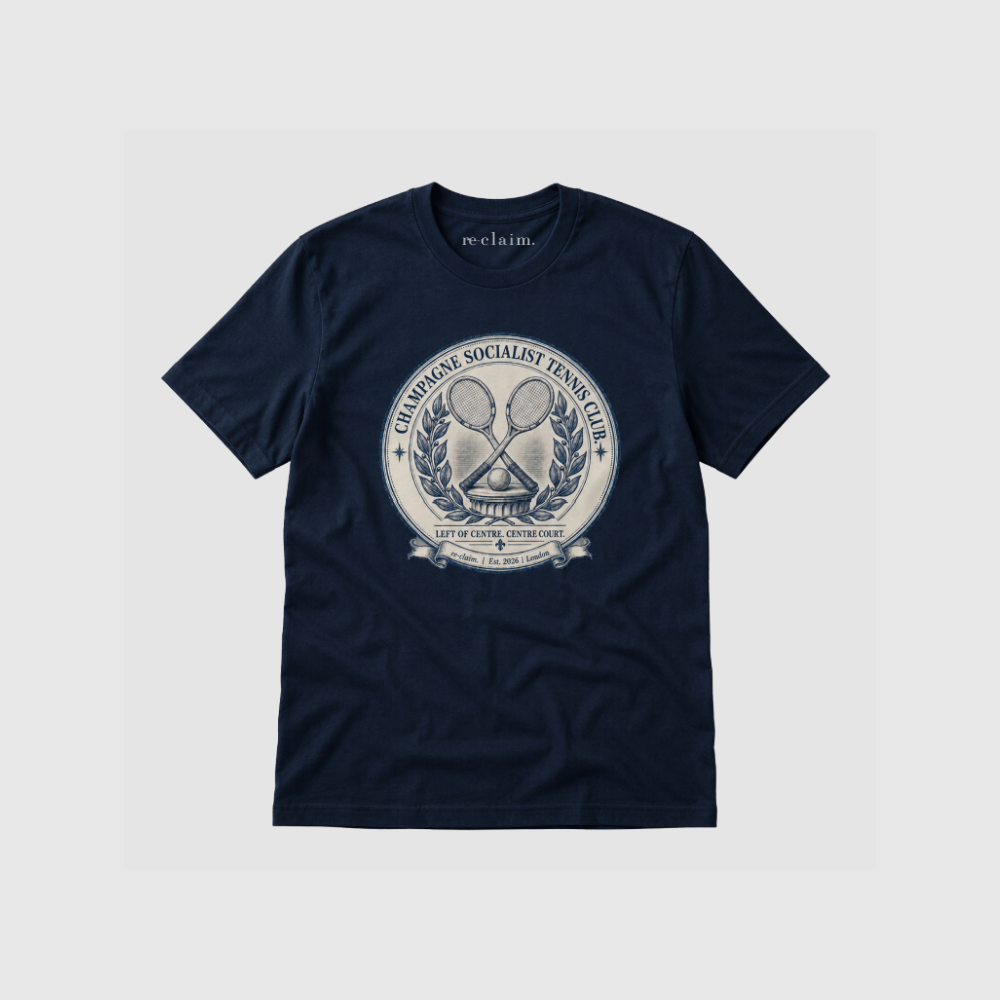 "CHAMPAGNE SOCIALIST TENNIS CLUB" ORGANIC SHIRT