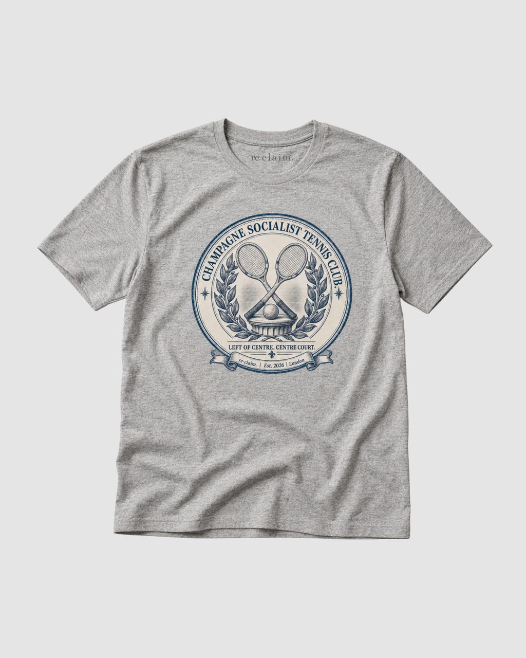 "CHAMPAGNE SOCIALIST TENNIS CLUB" ORGANIC SHIRT