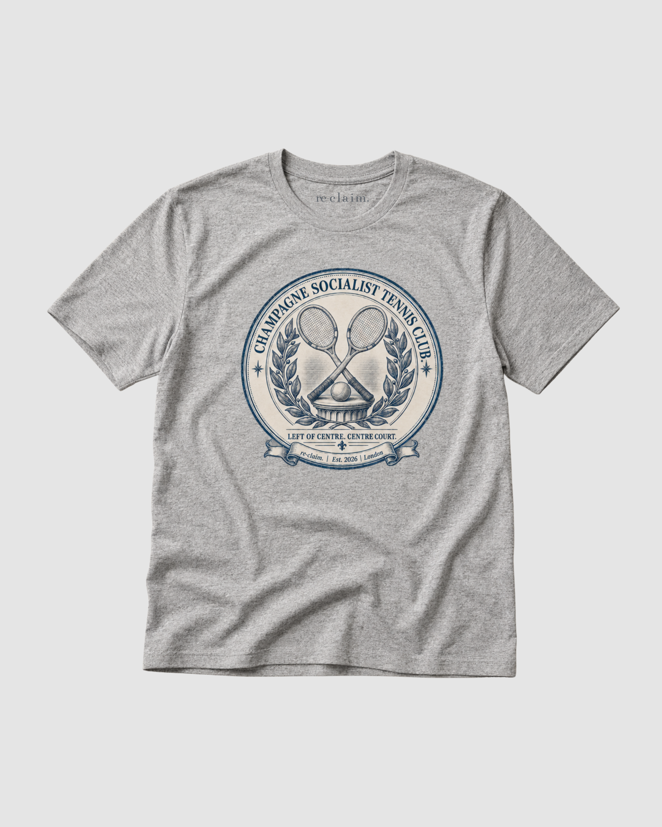 "CHAMPAGNE SOCIALIST TENNIS CLUB" ORGANIC SHIRT