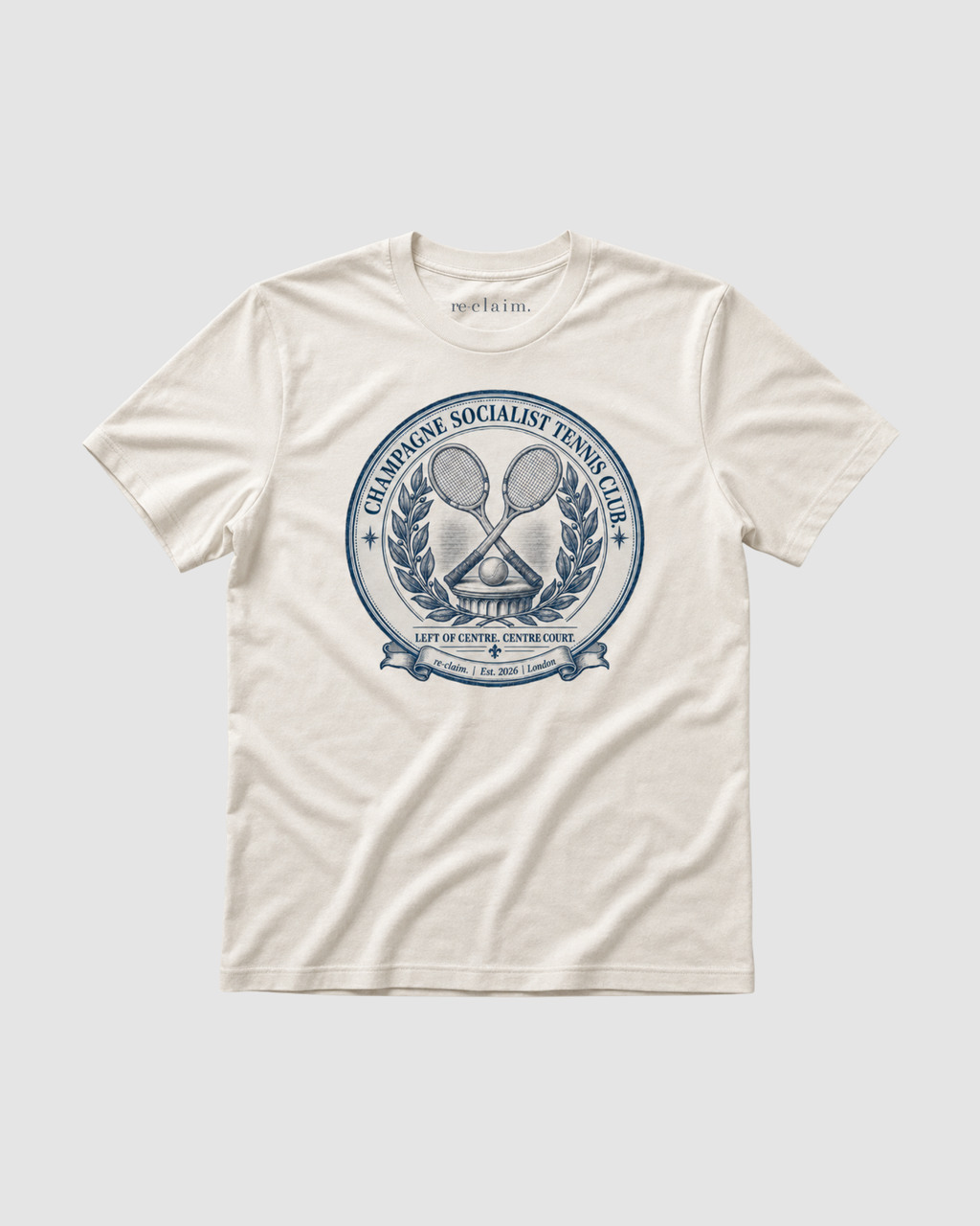 "CHAMPAGNE SOCIALIST TENNIS CLUB" ORGANIC SHIRT
