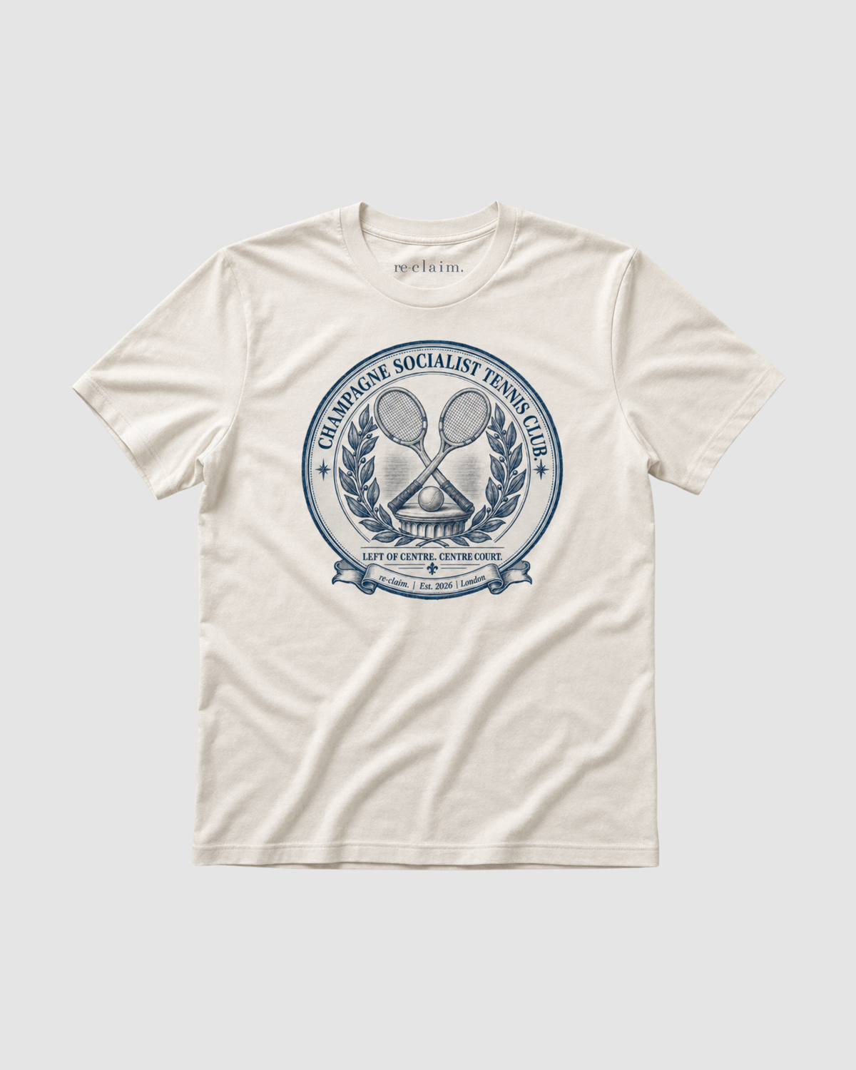 "CHAMPAGNE SOCIALIST TENNIS CLUB" ORGANIC SHIRT